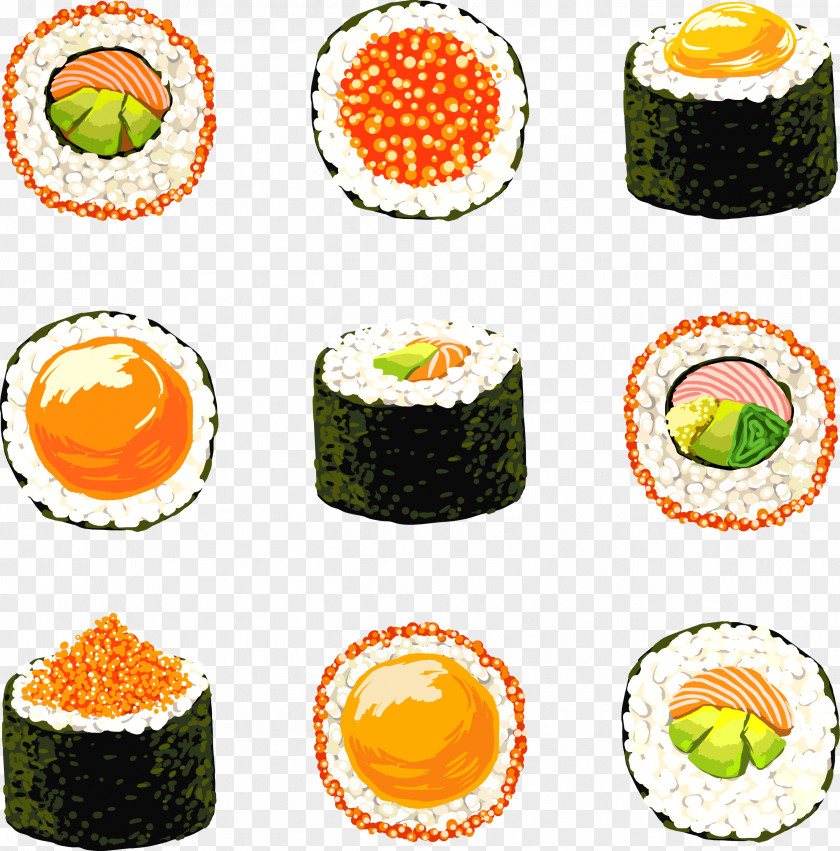 All Kinds Of Color Creative Sushi California Roll U0633u0648u0634u06ccu200cu06ccu0627 PNG
