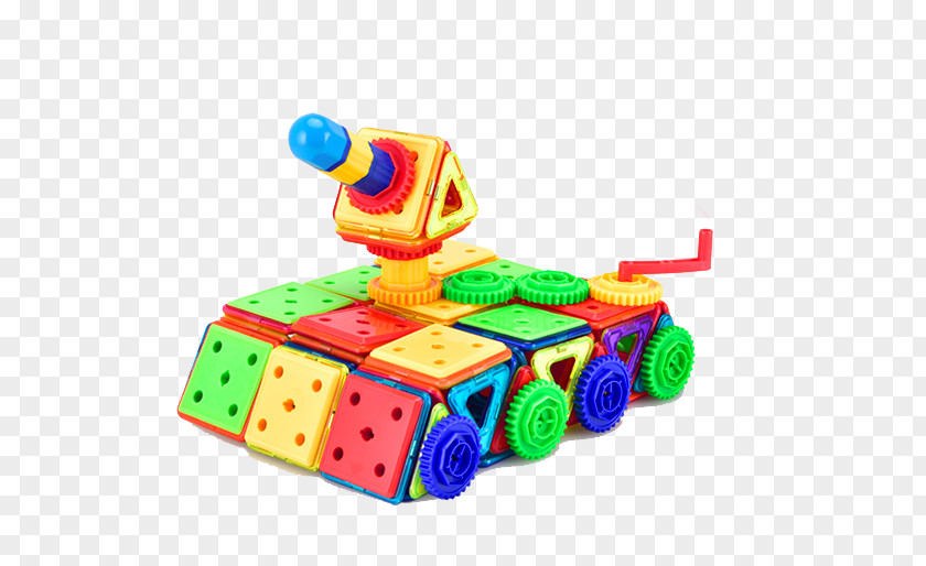 Tank Magnet Chip Model Force Between Magnets Jigsaw Puzzle Toy Block PNG