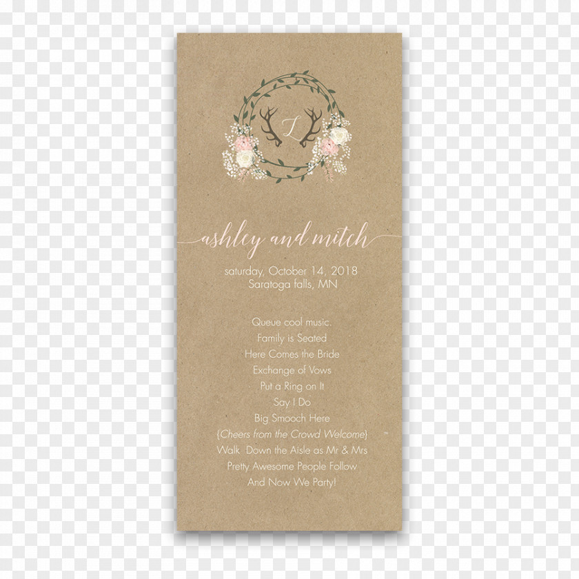 Wreath Wedding Invitation Convite PNG