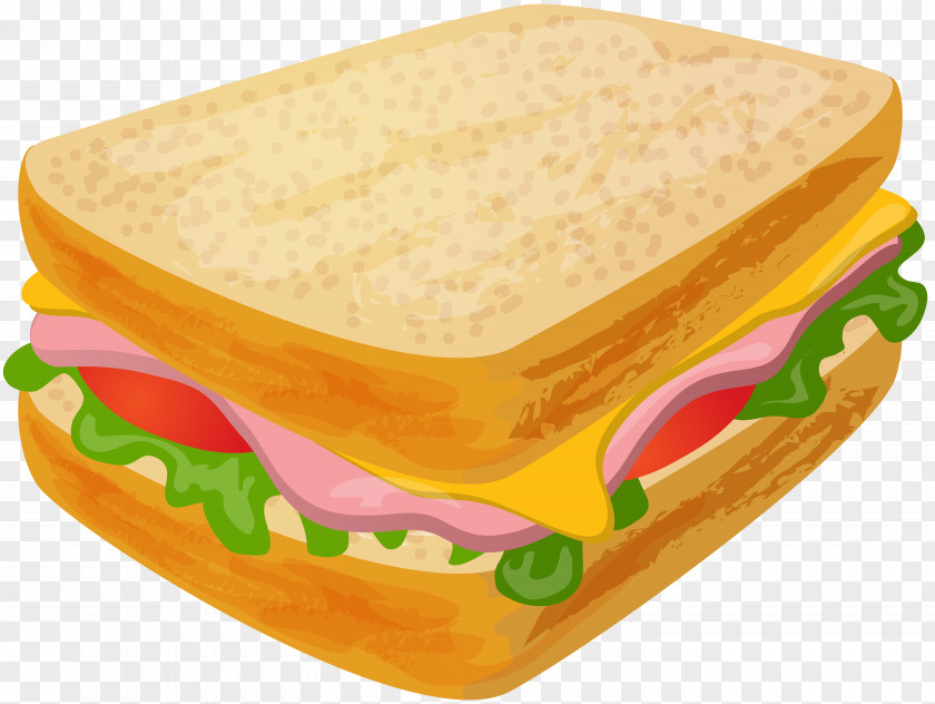 Fast Food Toast Sandwich Ham And Cheese Clip Art PNG