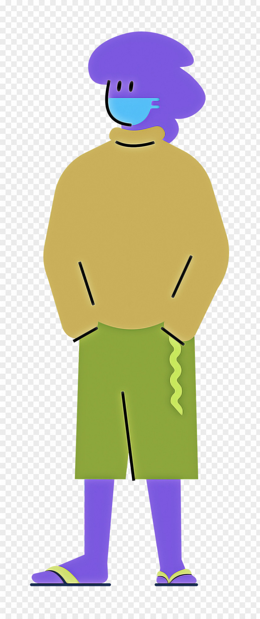 Outerwear / M Cartoon Character Yellow Human PNG