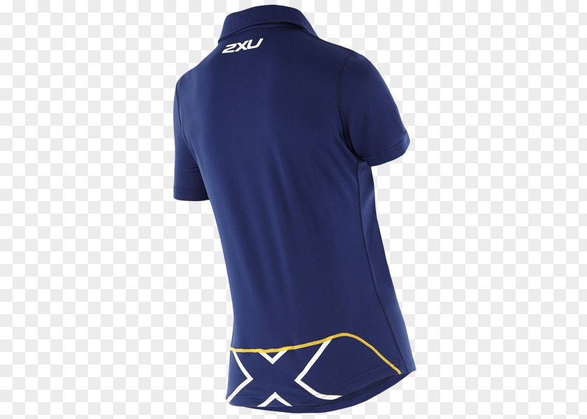 T-shirt Polo Shirt Sleeve Cobalt Blue Tennis PNG