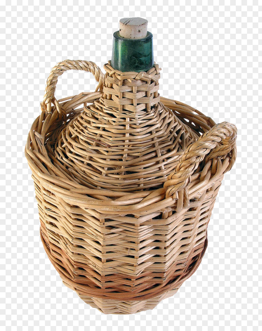 Bottle Mounted In The Basket Wine Champagne Drink PNG