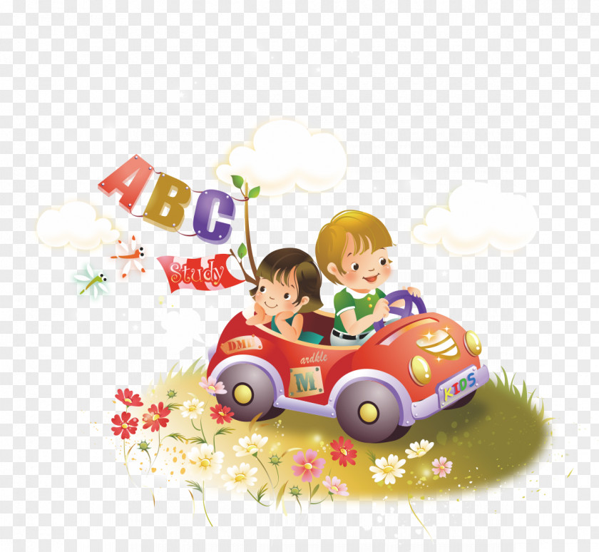 Children Car Child Cartoon PNG