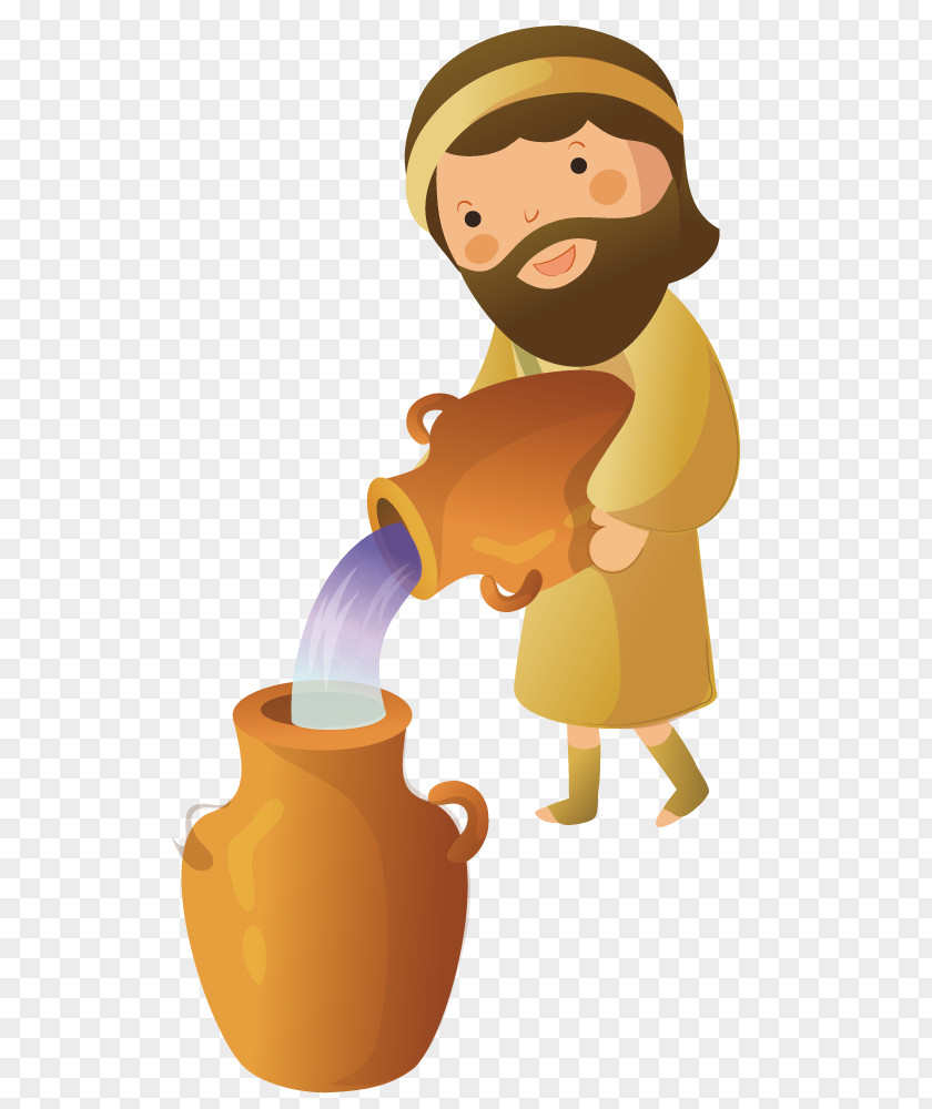 Pour In The Jar Bible Child Cartoon Illustration PNG