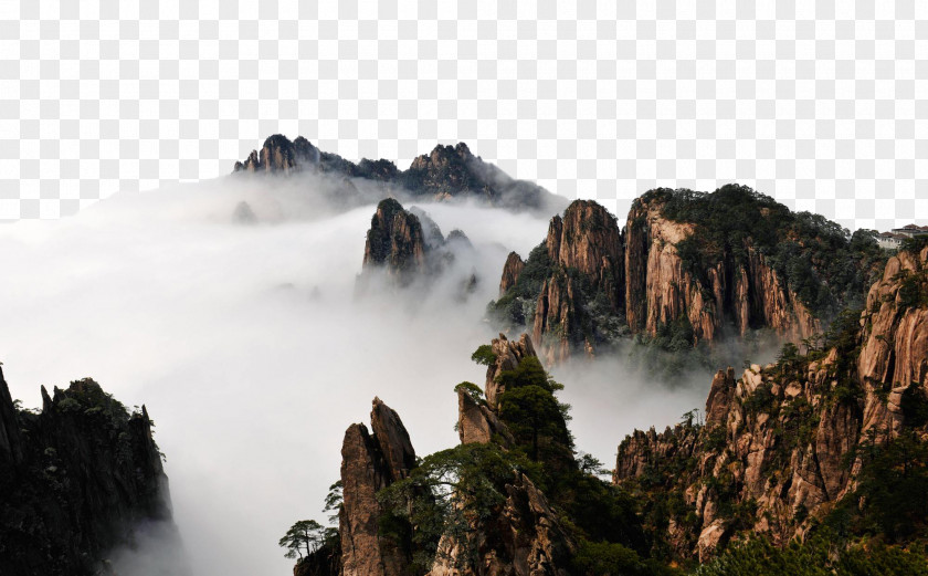 Rolling Mountains Huangshan Xidi Hongcun U4e09u5c71u4e94u5cb3 Cinq Montagnes Sacrxe9es PNG