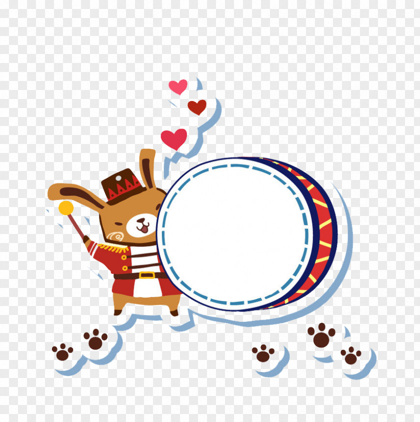 Bear Cartoon Drums Speech Balloon Illustration PNG