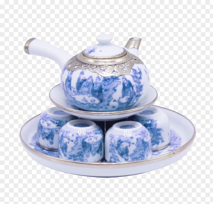 Dong Ceramic Teapot Bát Tràng Porcelain Saucer PNG