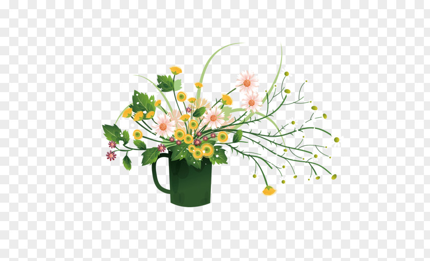 Bouquet Drawing Flowerpot Vase Wallpaper PNG
