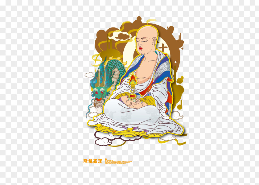 Buddha,Eighteen Buddhism Eighteen Arhats Religion Illustration PNG
