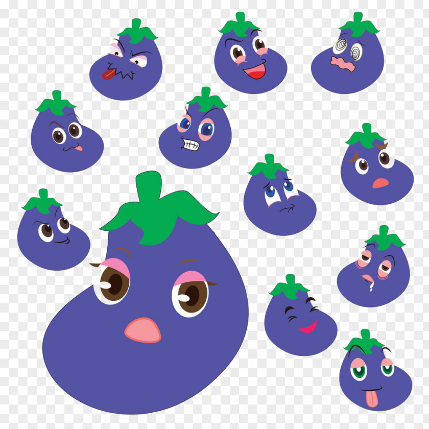 Cartoon Eggplant Material Royalty-free Clip Art PNG