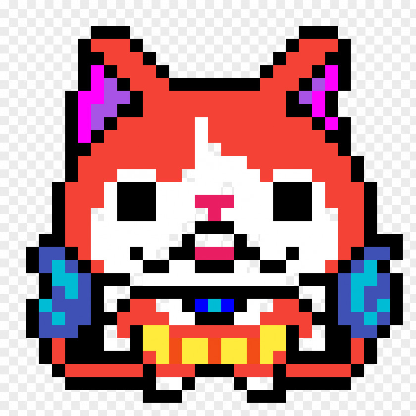 Koi Fish Yo-Kai Watch Jibanyan Pixel Art Bead PNG