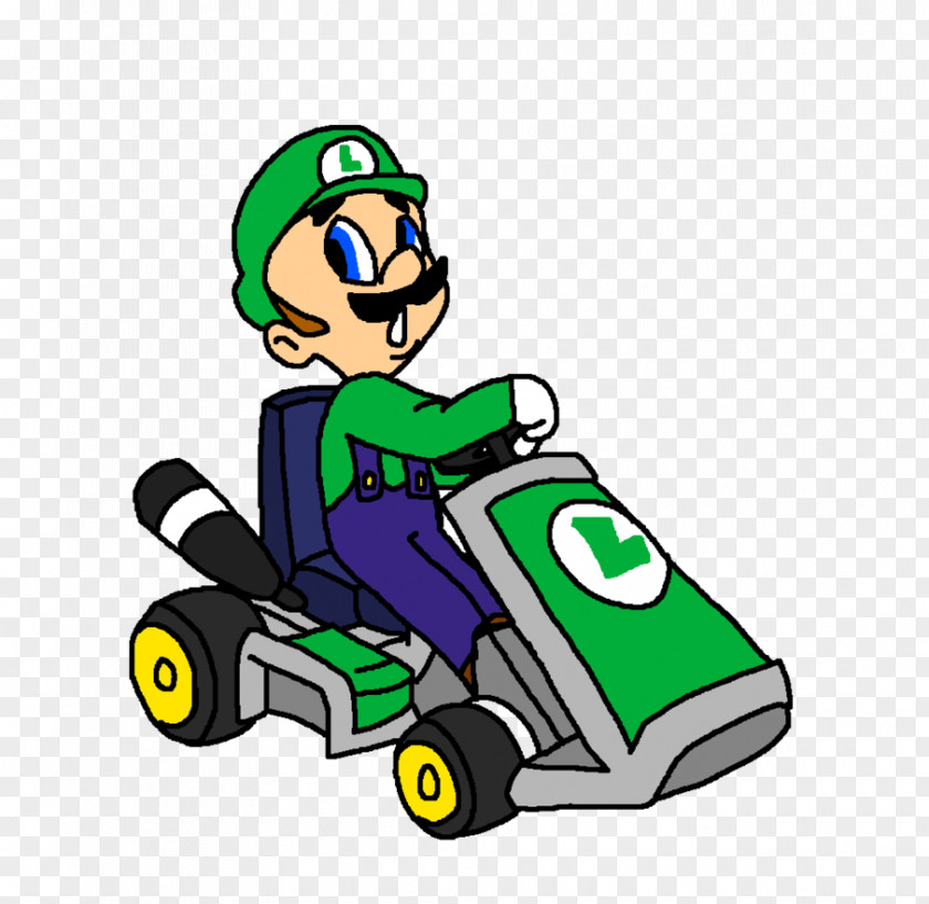Mario Bros Kart 7 Super Bros. Luigi Rosalina PNG