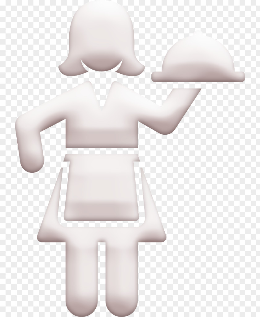 Woman With Dish On Her Hand Icon Food Working Women PNG