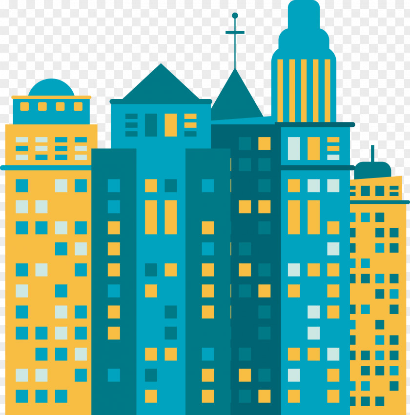 Cartoon City Vector The Architecture Of Building Illustration PNG