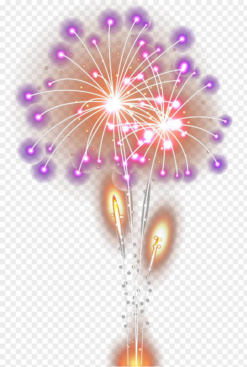 Cool Pull The Fireworks Free Decoration Material Petal Computer Wallpaper PNG