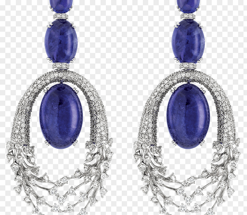 Sapphire Earring Jewellery Tanzanite Hueb PNG