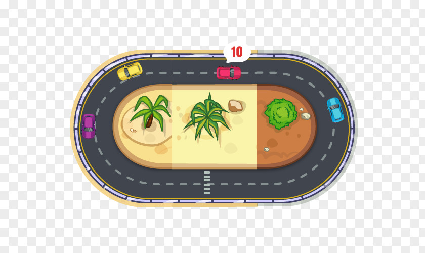 Hand Painted Style Race Track Emerald Downs Auto Racing Video Game PNG
