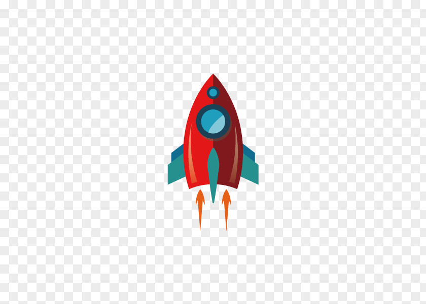 Red Spaceship Rocket Spacecraft Outer Space PNG