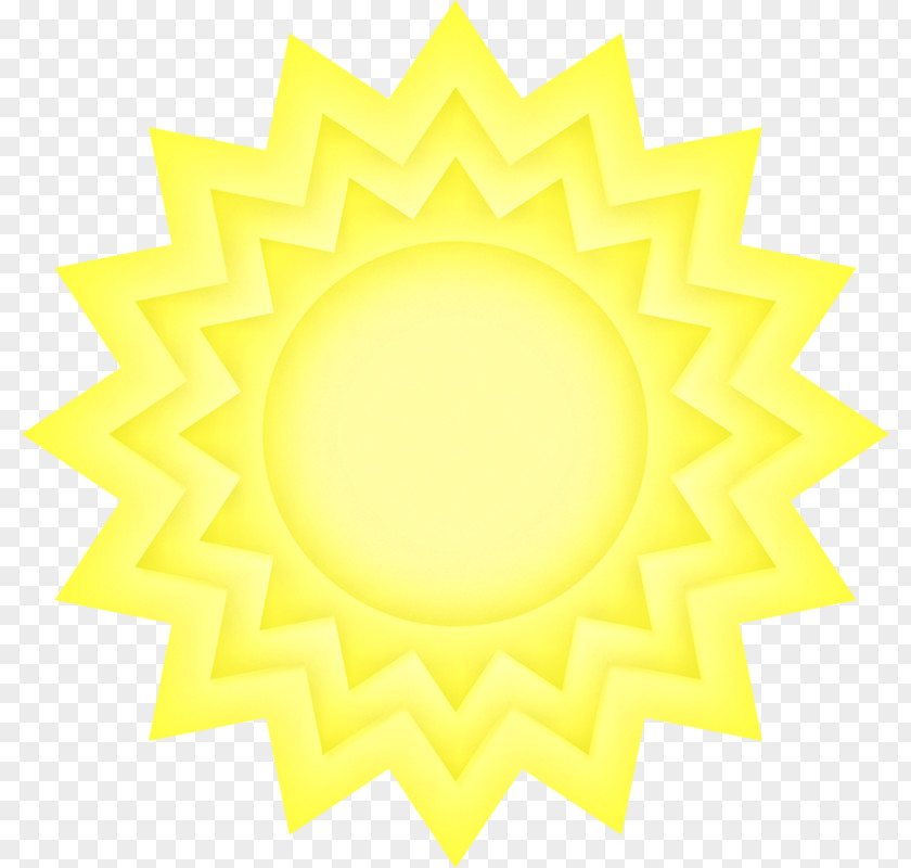 Sun Rays Yellow Flower Pattern PNG