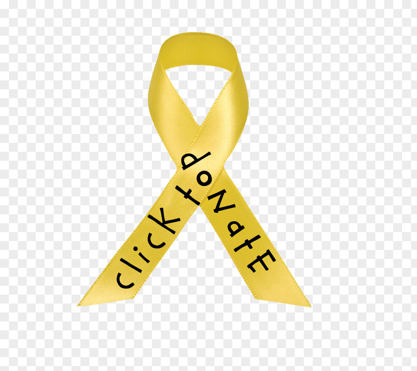 Gold Ribbon Yellow Font PNG