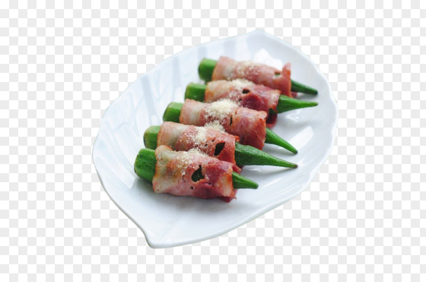 Okra Bacon Roll Meatloaf Vegetable PNG