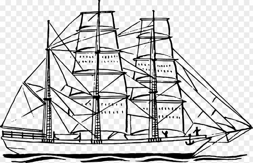 Yacht Top View Barque Sailing Ship Clip Art PNG