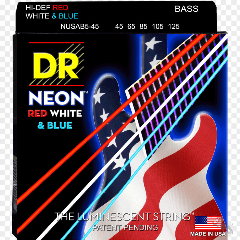 Bass Guitar DR Handmade Strings Double PNG