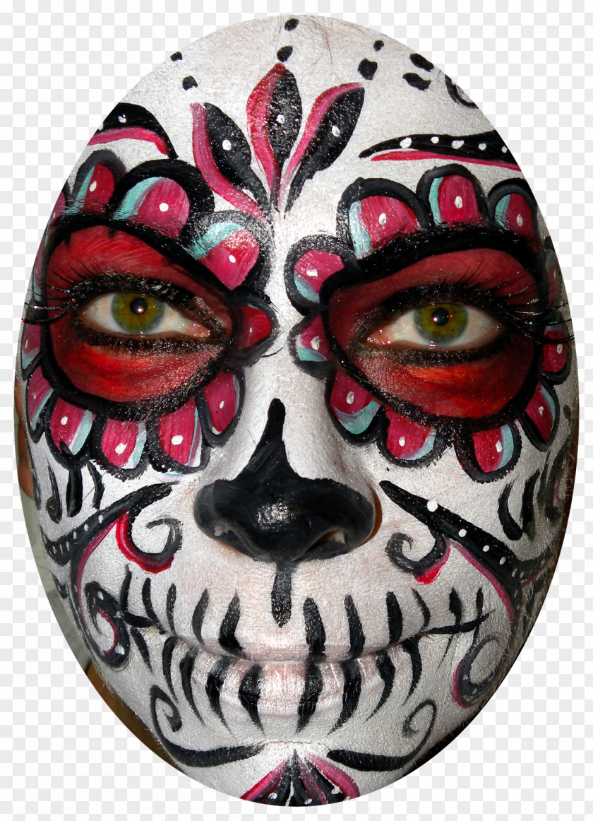 Mask La Calavera Catrina Body Painting PNG