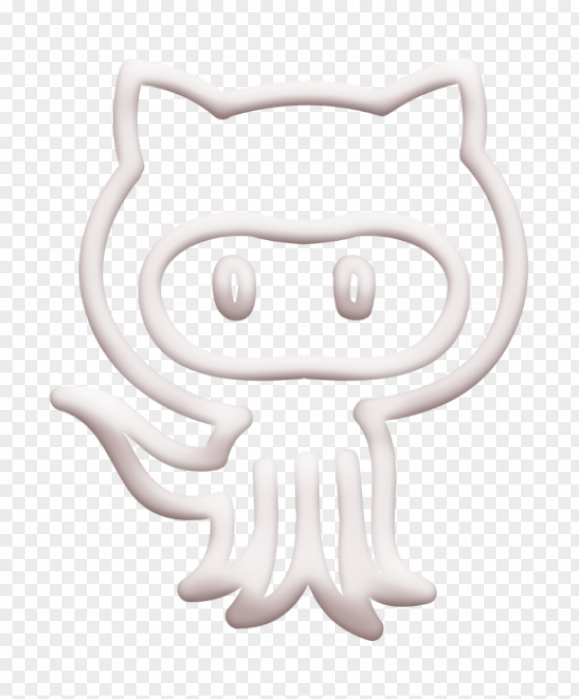 Octocat Hand Drawn Logo Outline Icon PNG