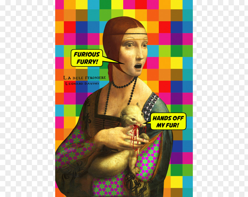 T-shirt Lady With An Ermine Stoat Poster Art PNG