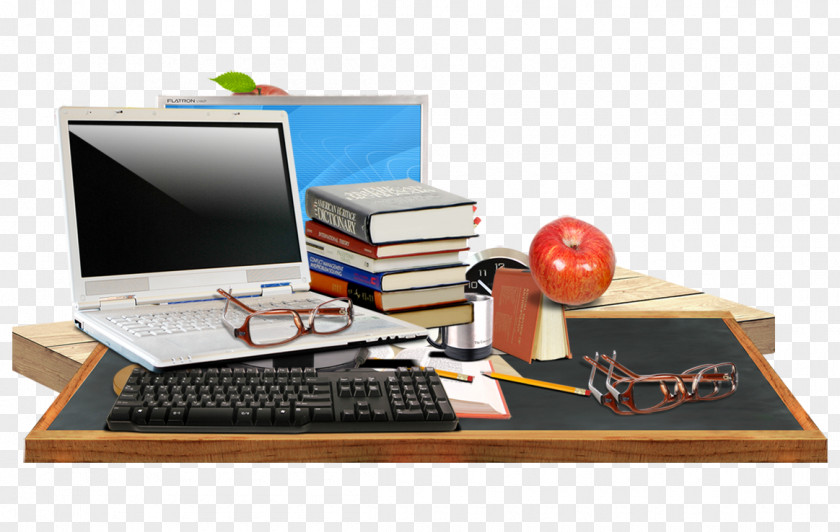 Books On The Desk Education Microsoft PowerPoint School Ppt Wallpaper PNG