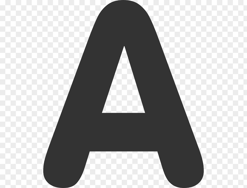 Letter A Triangle Black And White Font PNG