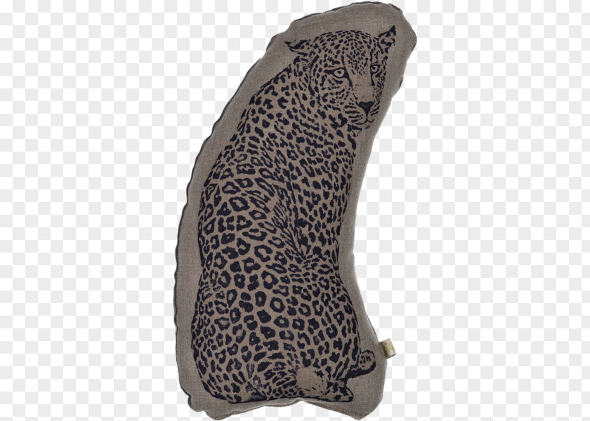 Leopard Snow Fake Fur Pillow PNG