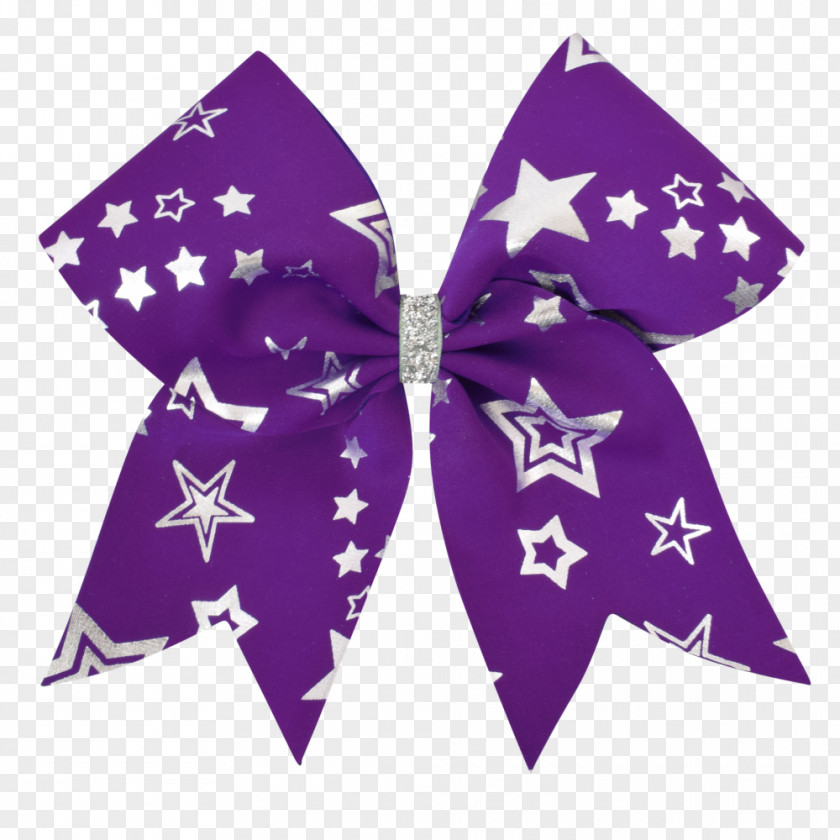 Purple Bow And Arrow Cheerleading Basket Hair PNG