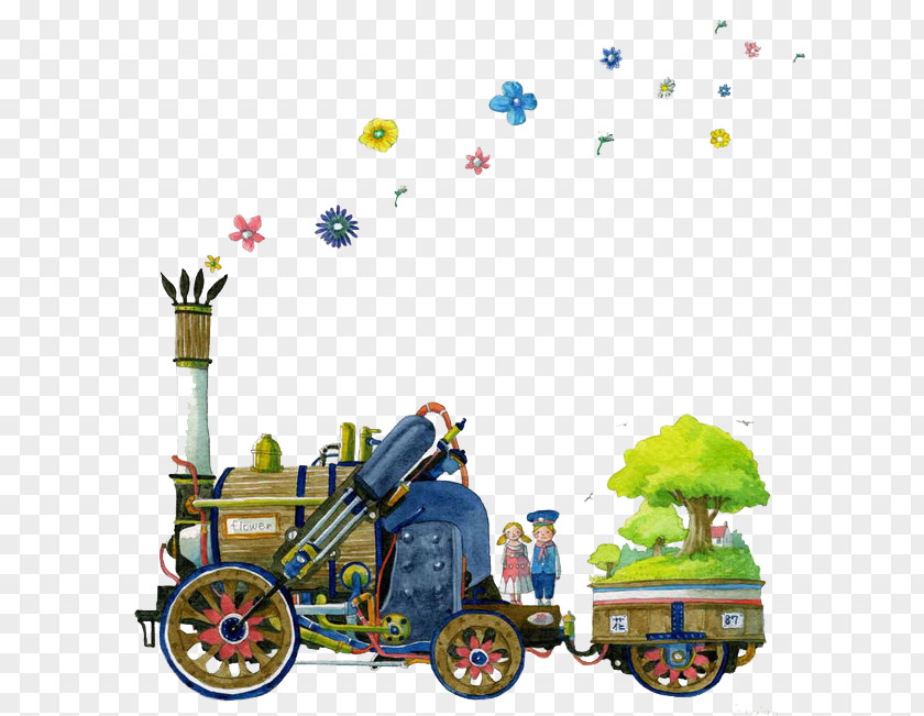 Small Train Tap The Arrows Illustration PNG