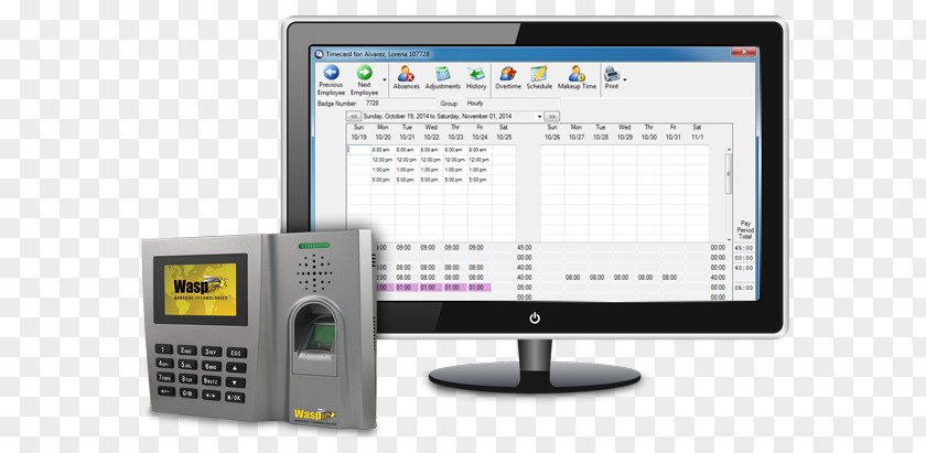 Time And Attendance & Clocks Biometrics Barcode System PNG
