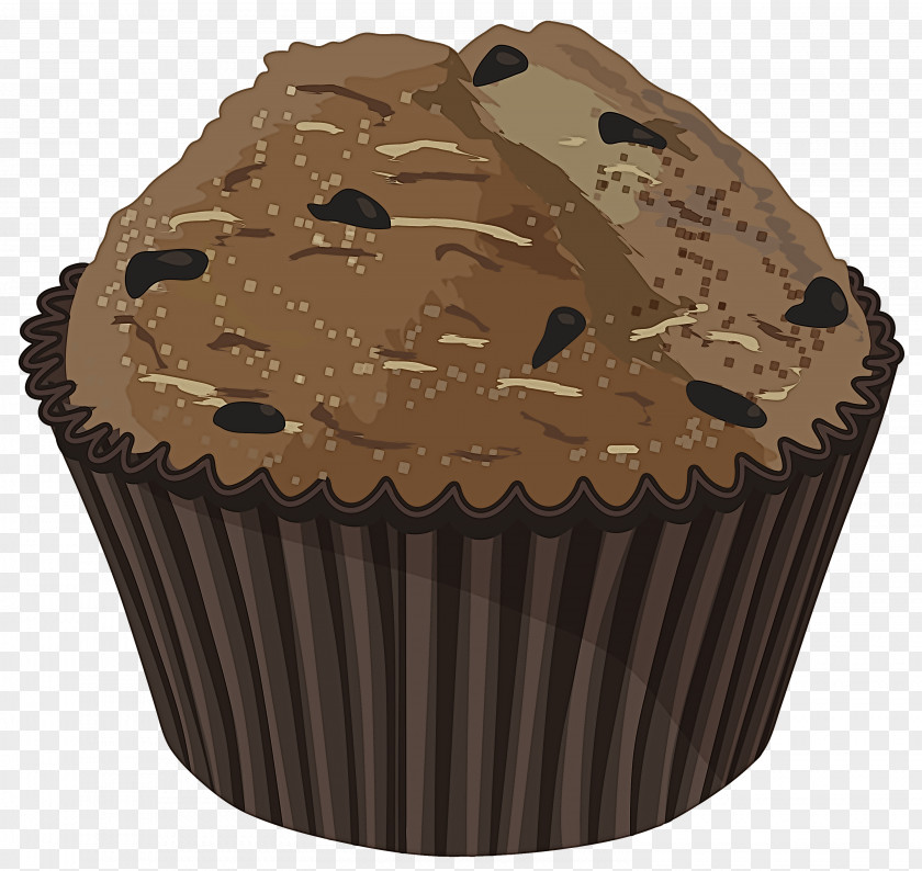 Cake Chocolate Chip Muffin Cupcake Baking Cup Brown PNG