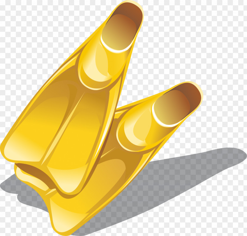 Vector Painted Yellow Fins Euclidean Icon PNG