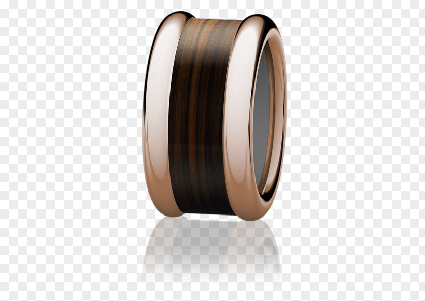 Walnut Wood Wedding Ring PNG