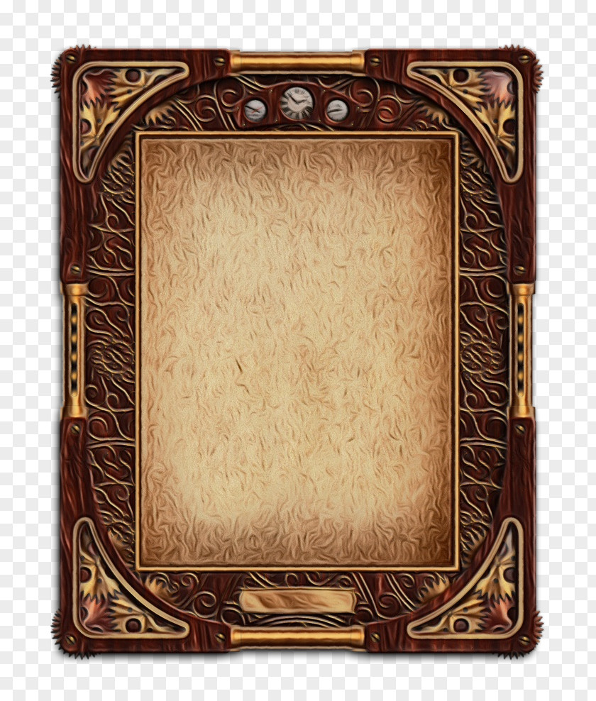 Antique Book Cover Brown Background Frame PNG