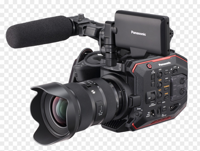 Camera Panasonic AU-EVA1 Compact 5.7K Super 35mm Cinema Resolution Canon EF Lens Mount PNG