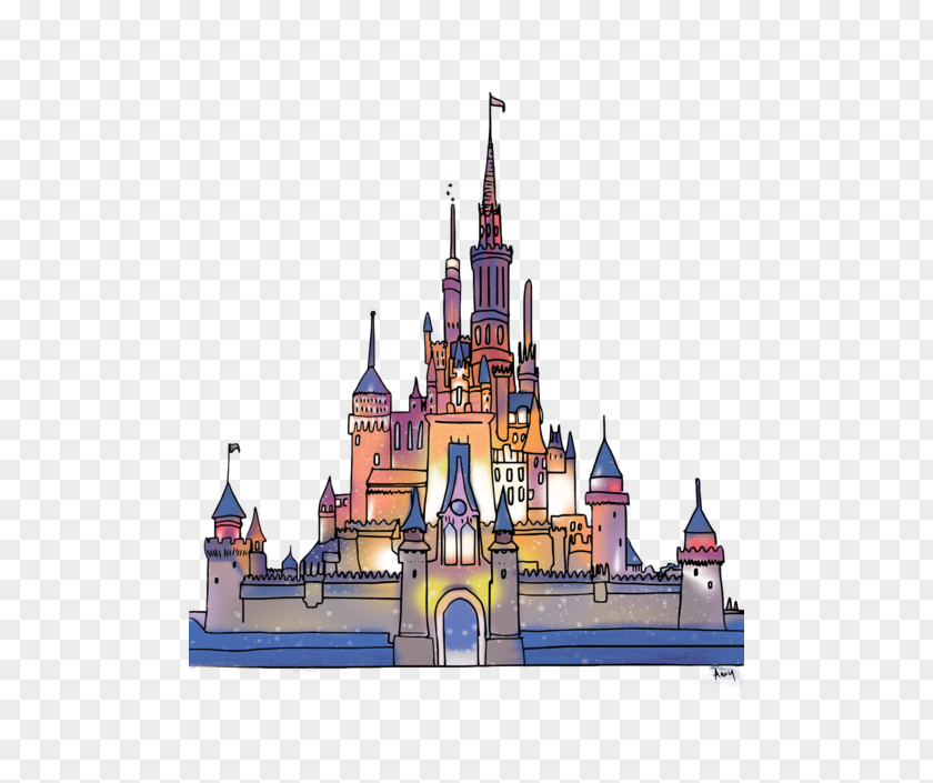 Cartoon Castle Sleeping Beauty Fantasyland Cinderella Drawing Art PNG