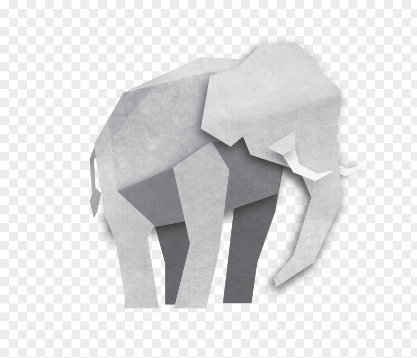 Elephant Origami Paper PNG