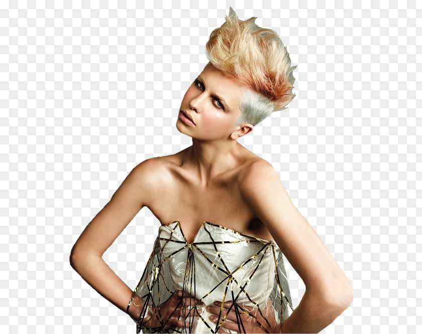 Hair Blond Coloring Hairstyle Undercut Pixie Cut PNG