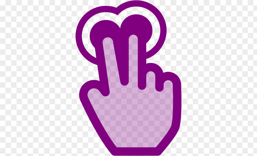 Finger Double Tap Purple Clip Art PNG