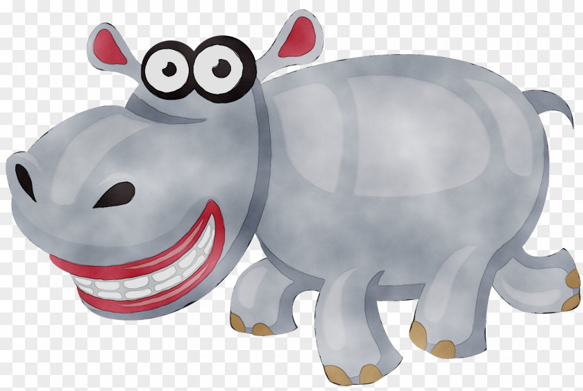 Hippopotamus Rhinoceros Cartoon Post Cards PNG