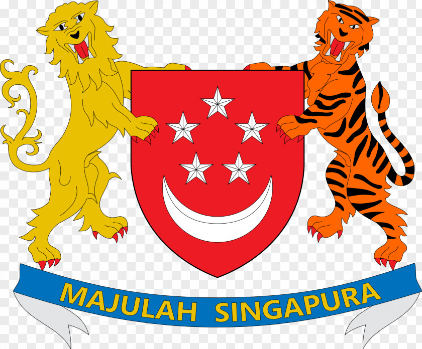 SINGAPORE Coat Of Arms Singapore Flag PNG