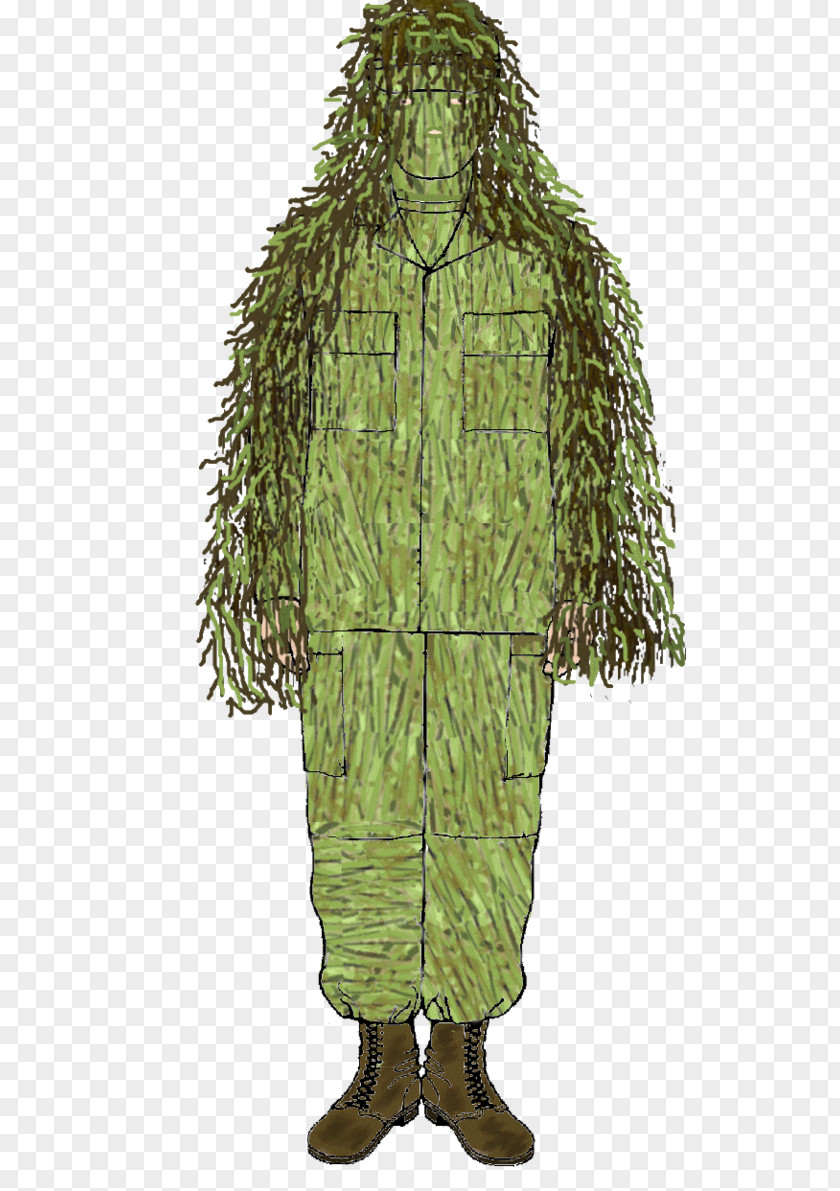 Suit Military Camouflage Ghillie Suits Costume PNG