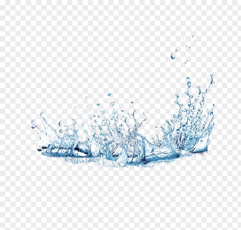 Blue Water Splash Effect Element VSCO Android PNG